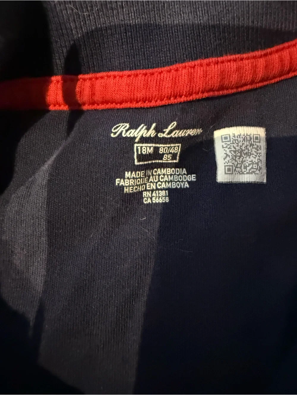 Polo Ralph Lauren 18 month navy onsie and 12M polo shorts